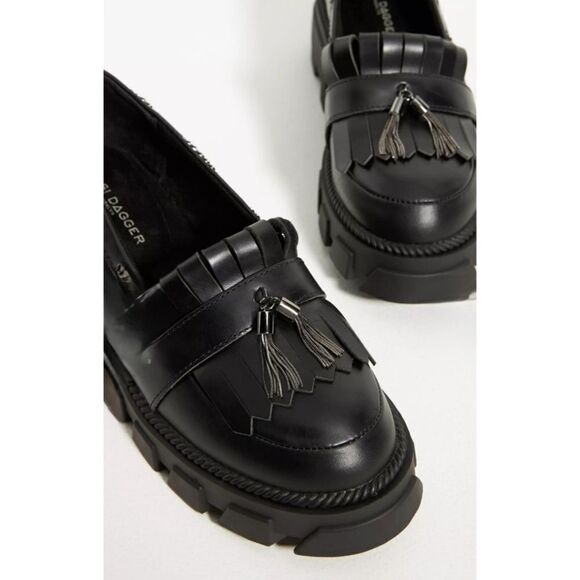 Anthropologie Kelsi Dagger Brooklyn Burke Flats Lug Loafer Size 7.5 NWT - Picture 5 of 11